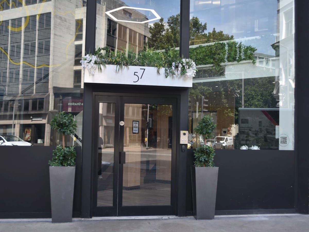 Our entrance at 57 Southwark Street, Hearology London Bridge