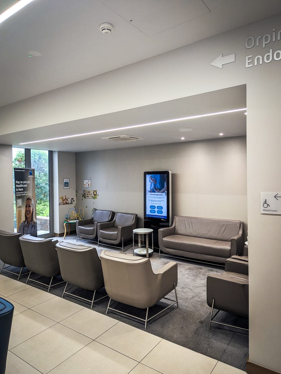 The waiting area, Hearology Orpington
